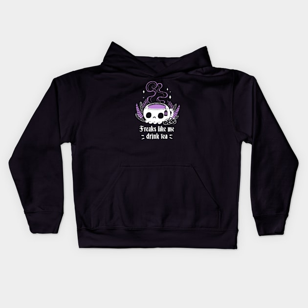 Freaks drink Tea Kids Hoodie by xMorfina